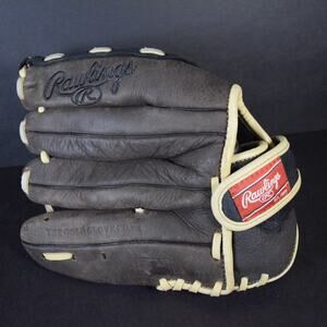 Rawlings Brown Leather RBG36BC Baseball/Softball Glove 12.5" RHT 2 Flaws